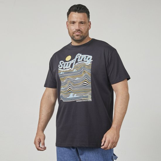 North Latitude 61359 Trükiga T-Särk Must - T-särgid - Suured T-särgid 2XL – 14XL