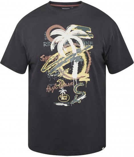 North Latitude 61360 Trükiga T-Särk Must - T-särgid - Suured T-särgid 2XL – 14XL