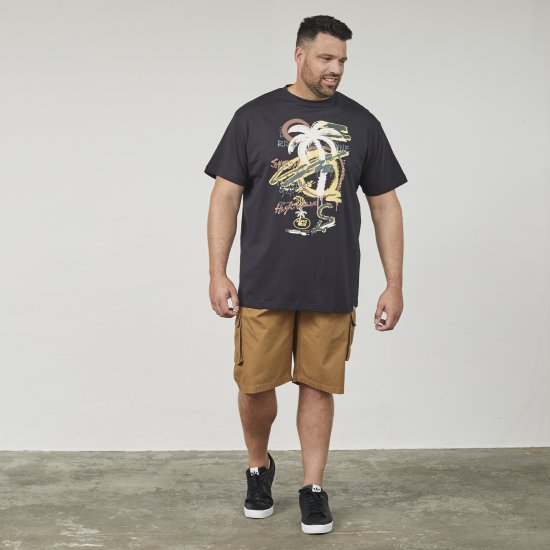 North Latitude 61360 Trükiga T-Särk Must - T-särgid - Suured T-särgid 2XL – 14XL