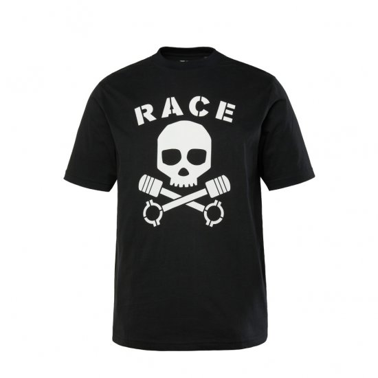 JP1880 T-Shirt Short Sleeve Skull Race Black - T-särgid - Suured T-särgid 2XL – 14XL