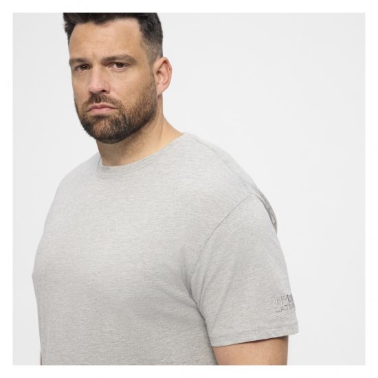 North Latitude T-Shirt O-Neck Grey Melange - T-särgid - Suured T-särgid 2XL – 14XL