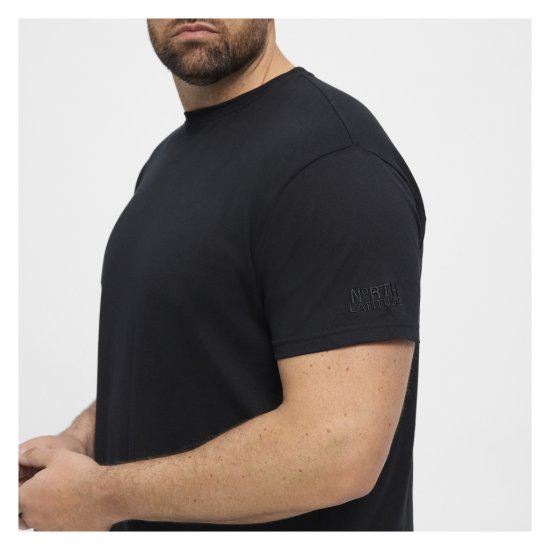 North Latitude T-Shirt O-Neck Black - T-särgid - Suured T-särgid 2XL – 14XL