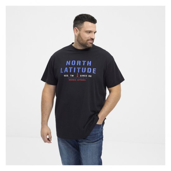 North Latitude Logo T-Shirt Black - T-särgid - Suured T-särgid 2XL – 14XL