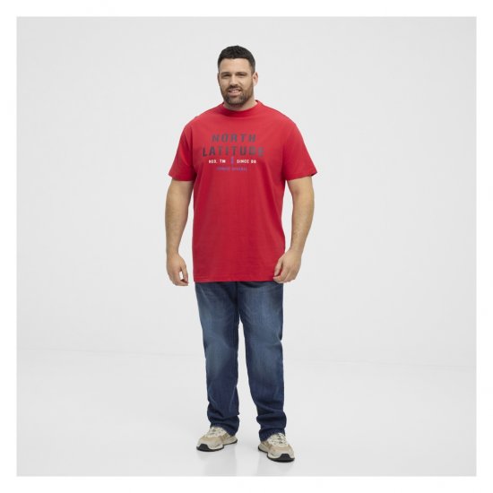 North Latitude Logo T-Shirt Red - T-särgid - Suured T-särgid 2XL – 14XL