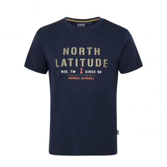 North Latitude Logo T-Shirt Navy - T-särgid - Suured T-särgid 2XL – 14XL