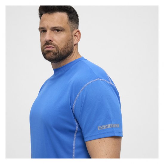 North Latitude Sport Tech T-Shirt Cobolt Blue - T-särgid - Suured T-särgid 2XL – 14XL