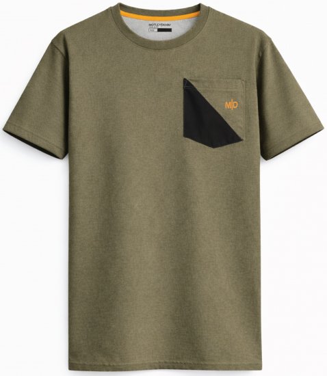 Motley Denim Milan T-särk Tume khaki - T-särgid - Suured T-särgid 2XL – 14XL