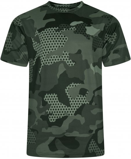 Kam Jeans AP016 Camo Technical T-Shirt Charcoal - T-särgid pildiga - 
