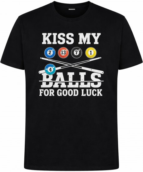 Espionage T436 Good Luck Kiss Printed T-Shirt Black - T-särgid - Suured T-särgid 2XL – 14XL
