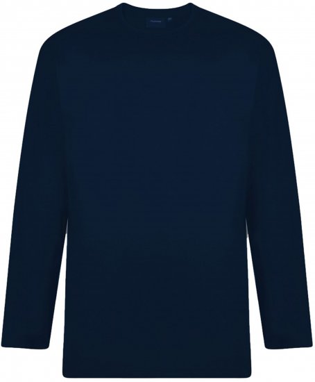Espionage T015LS Plain Long Sleeve T-Shirt Navy - T-särgid pikkade varrukatega - 