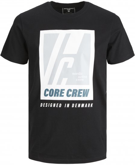 Jack & Jones Spring Logo T-Shirt Black - T-särgid - Suured T-särgid 2XL – 14XL
