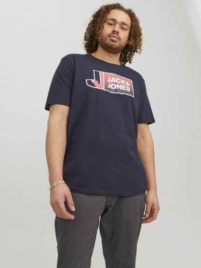 Jack & Jones Logan T-Shirt Navy - T-särgid - Suured T-särgid 2XL – 14XL