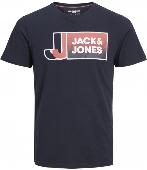 Jack & Jones Logan T-Shirt Navy - T-särgid - Suured T-särgid 2XL – 14XL