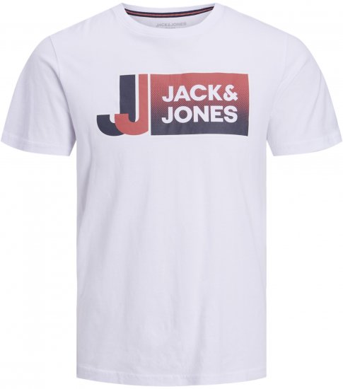 Jack & Jones Logan T-Shirt White - T-särgid - Suured T-särgid 2XL – 14XL