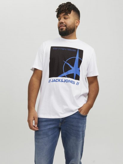 Jack & Jones Conrad T-Shirt White - T-särgid - Suured T-särgid 2XL – 14XL