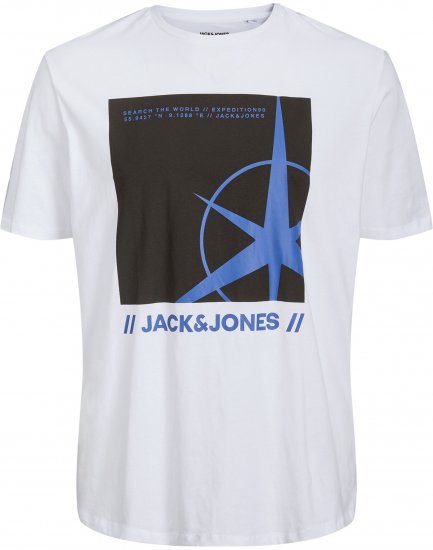 Jack & Jones Conrad T-Shirt White - T-särgid - Suured T-särgid 2XL – 14XL