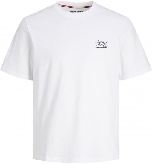 Jack & Jones Trevor T-Shirt White - T-särgid - Suured T-särgid 2XL – 14XL