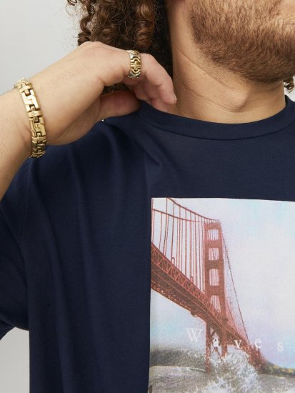 Jack & Jones Copenhagen Photo T-Shirt Navy - T-särgid - Suured T-särgid 2XL – 14XL