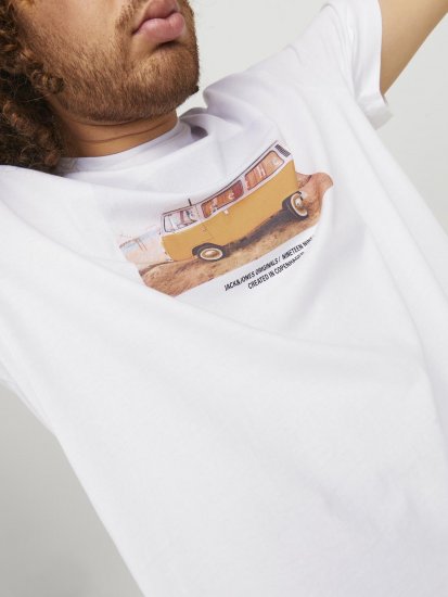 Jack & Jones Copenhagen Photo T-Shirt White - T-särgid - Suured T-särgid 2XL – 14XL