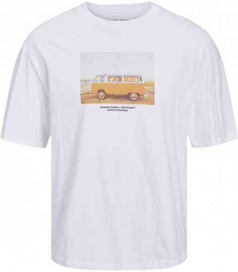 Jack & Jones Copenhagen Photo T-Shirt White - T-särgid - Suured T-särgid 2XL – 14XL