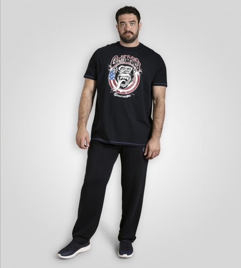 D555 Birkenhead T-Shirt Gas Monkey Garage Navy - T-särgid - Suured T-särgid 2XL – 14XL