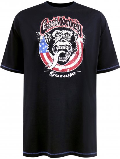D555 Birkenhead T-Shirt Gas Monkey Garage Navy - T-särgid - Suured T-särgid 2XL – 14XL
