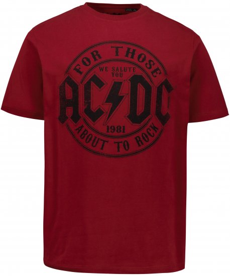 JP1880 AC/DC T-Shirt Rust Red - Bändi T-särgid - 