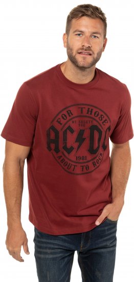 JP1880 AC/DC T-Shirt Rust Red - Bändi T-särgid - 