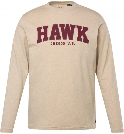 JP1880 T-Shirt Long Sleeve Hawk Off-White TALL - MEESTERIIDED MT-6XLT - Pikad meeste riided