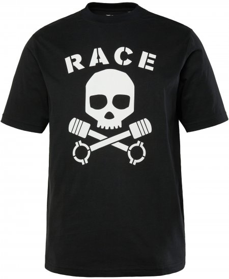 JP1880 T-Shirt Short Sleeve Skull Race Black - T-särgid - Suured T-särgid 2XL – 14XL