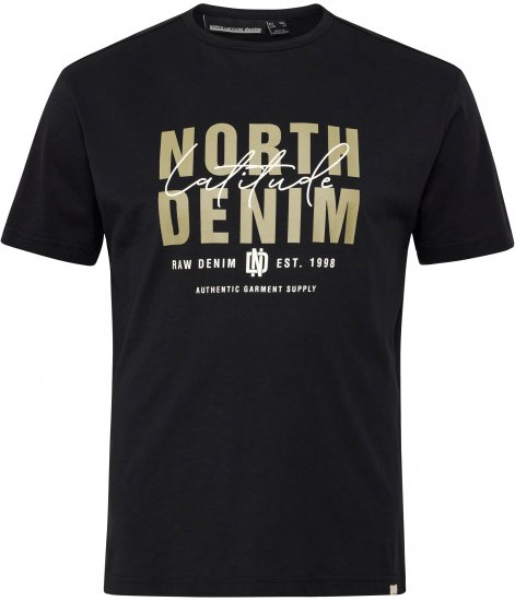 North Latitude Denim Printed Logo T-Shirt Black TALL - TALL T-särgid - T-särgid pikkadele meestele