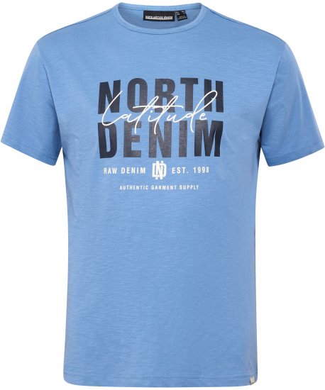 North Latitude Denim Printed Logo T-Shirt Dusty Blue TALL - TALL T-särgid - T-särgid pikkadele meestele