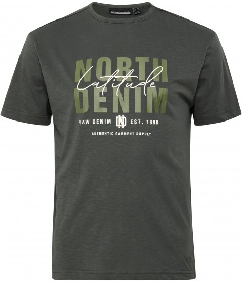 North Latitude Denim Printed Logo T-Shirt Dark Green TALL - TALL T-särgid - T-särgid pikkadele meestele
