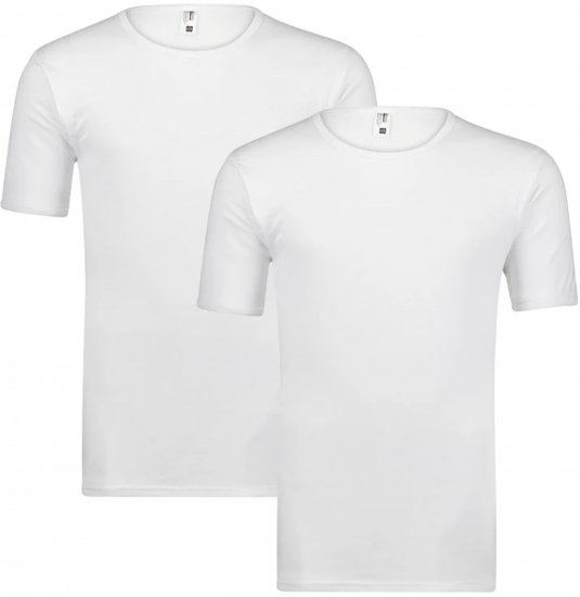 Adamo Royal Fine Ribbed Under-T-shirt 2-Pack White - Aluspesu ja ujumisriided - Aluspesu 2XL-8XL