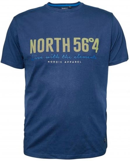 North Latitude 99865 Printed T-Shirt Blue - T-särgid pildiga - 