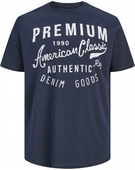 Jack & Jones Alex T-Särk Tumesinine - T-särgid - Suured T-särgid 2XL – 14XL