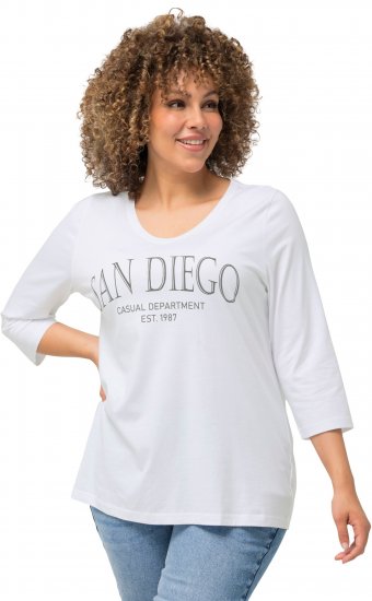 Ulla Popken City Name Graphic Tee Snow White - Trükitud/pildiga T-särgid naistele - 