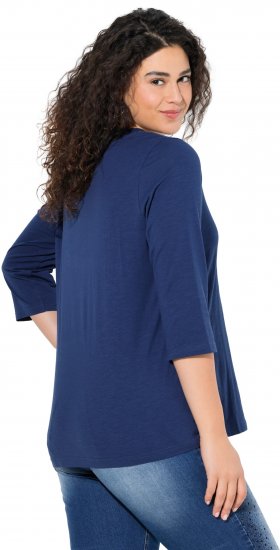 Ulla Popken Rebel 3/4 Sleeve Graphic Tee Ink Blue - T-särgid - 