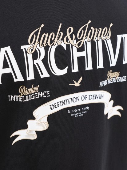 Jack & Jones Dover Denim O-Neck T-Shirt Black - T-särgid - Suured T-särgid 2XL – 14XL