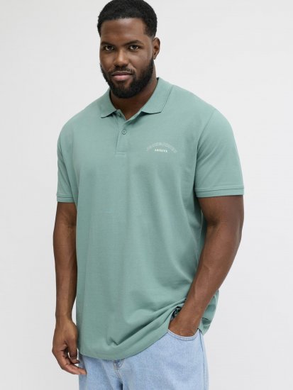 Jack & Jones College Logo Short Sleeve Polo Turquoise - Polosärgid - Meeste suured polosärgid 2XL – 8XL