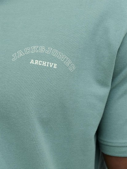 Jack & Jones College Logo Short Sleeve Polo Turquoise - Polosärgid - Meeste suured polosärgid 2XL – 8XL