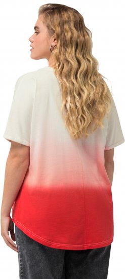 Ulla Popken Dip Dyed Short Sleeve Logo Tee Off-White - Trükitud/pildiga T-särgid naistele - 