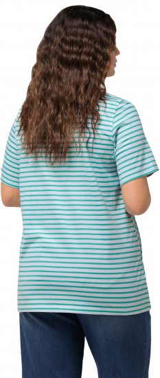 Ulla Popken Palm Tree Embroidered Tee Turquoise Green - Trükitud/pildiga T-särgid naistele - 