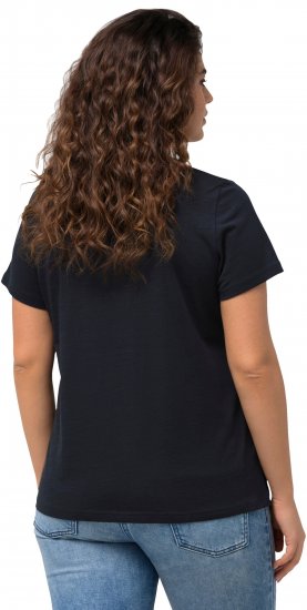 Ulla Popken BISOUS Short Sleeve Graphic Tee Navy Blue - Trükitud/pildiga T-särgid naistele - 