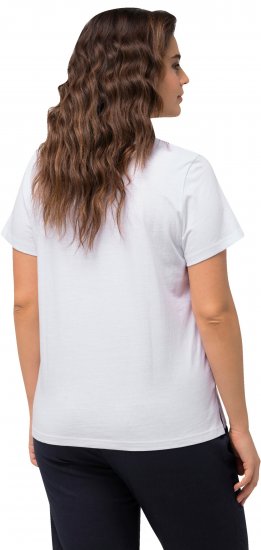 Ulla Popken BISOUS Short Sleeve Graphic Tee Snow White - Trükitud/pildiga T-särgid naistele - 