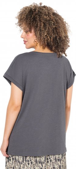 Ulla Popken LOVE Short Sleeve Graphic Tee Graphite Grey - Trükitud/pildiga T-särgid naistele - 