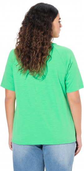 Ulla Popken TRUE Lettering Short Sleeve Tee Mint Green - Trükitud/pildiga T-särgid naistele - 
