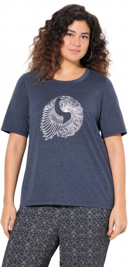 Ulla Popken Peacock Short Sleeve Graphic Tee - Trükitud/pildiga T-särgid naistele - 