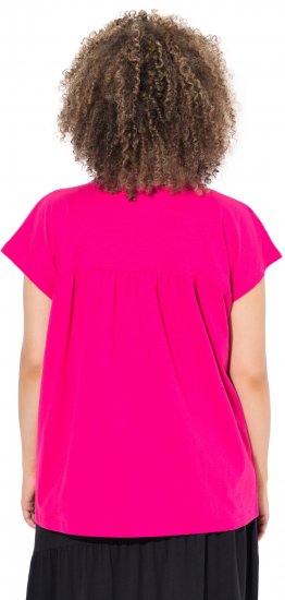 Ulla Popken Free Spirit Butterfly Cap Sleeve Graphic Tee Magenta Pink - Trükitud/pildiga T-särgid naistele - 