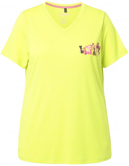 Ulla Popken Wild Antibacterial Short Sleeve Tee Lime - T-särgid - 
